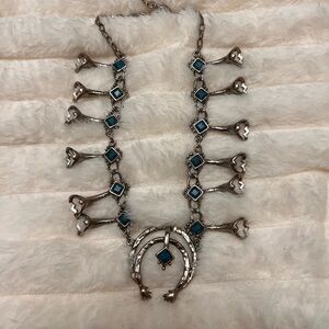 Silver and Blue Women's Necklace